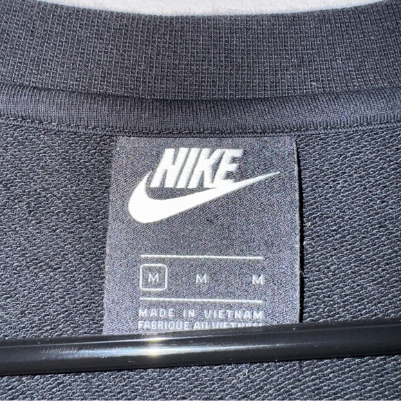 Nike Double Swoosh Crewneck Sweatshirt Black Red Mens Medium - Picture 6 of 7